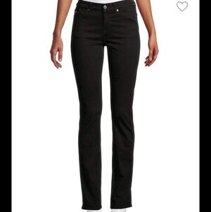 7 for all mankind black straight leg jeans